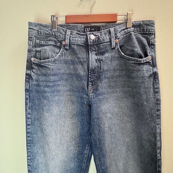 GAP Denim '90s Loose Fit Straight Leg Mid Rise Medium Wash Jeans Women's 12/31L - Picture 4 of 7